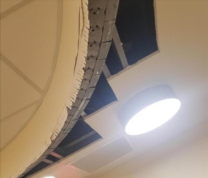 Exposed ceiling on commercial property.