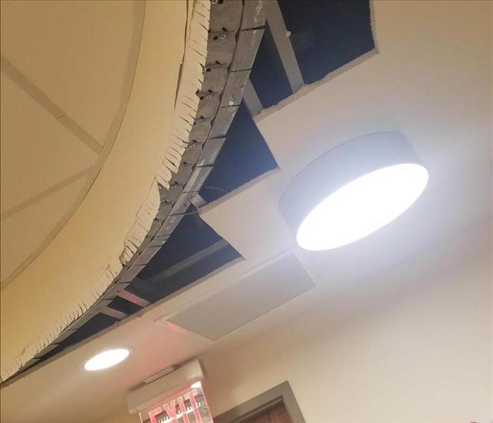 ceiling damaged by water